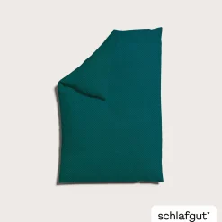 schlafgut WOVEN-FADE-Bettbezug blau