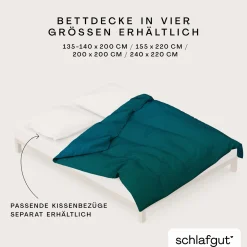 schlafgut WOVEN-FADE-Bettbezug blau