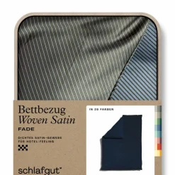 schlafgut WOVEN-FADE-Bettbezug blauschwarz