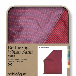 schlafgut WOVEN-FADE-Bettbezug rotviolett