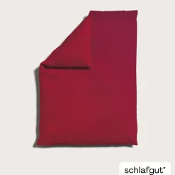 schlafgut WOVEN-FADE-Bettbezug rotviolett