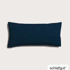 schlafgut WOVEN-FADE-Kissenbezug blauschwarz
