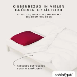 schlafgut WOVEN-FADE-Kissenbezug rotviolett