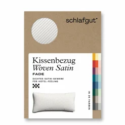 schlafgut WOVEN-FADE-Kissenbezug weißbeige