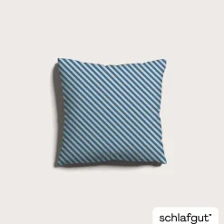 schlafgut WOVEN-FADE-Kissenbezug blau