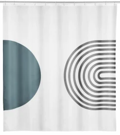 SCHÖNER WOHNEN Duschvorhang blauweißgraugrün