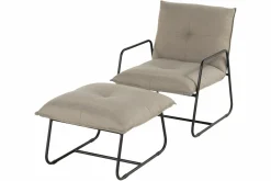 SCHÖNER WOHNEN Hocker schwarzbeige