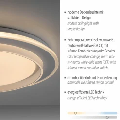 SCHÖNER WOHNEN LED-Deckenleuchte 1flg weiß