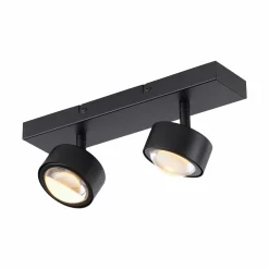 SCHÖNER WOHNEN LED-Deckenleuchte 2flg schwarz