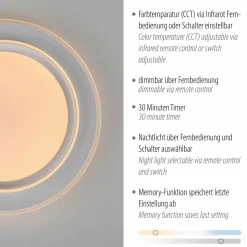 SCHÖNER WOHNEN LED-Deckenleuchte 1flg weiß