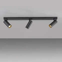 SCHÖNER WOHNEN LED-Deckenleuchte 3flg schwarz