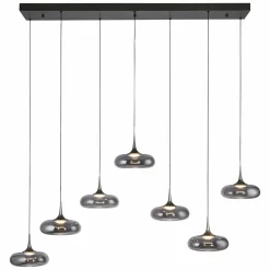 SCHÖNER WOHNEN LED-Pendelleuchte 7flg grau