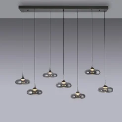 SCHÖNER WOHNEN LED-Pendelleuchte 7flg grau