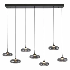 SCHÖNER WOHNEN LED-Pendelleuchte 7flg grau