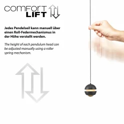 SCHÖNER WOHNEN LED-Pendelleuchte 1flg schwarz