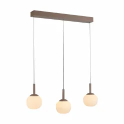 SCHÖNER WOHNEN LED-Pendelleuchte 3flg braun