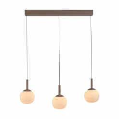 SCHÖNER WOHNEN LED-Pendelleuchte 3flg braun