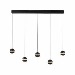 SCHÖNER WOHNEN LED-Pendelleuchte 5flg schwarz