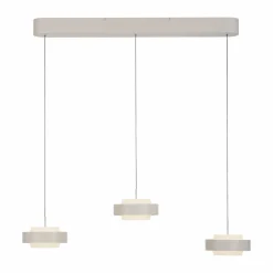 SCHÖNER WOHNEN LED-Pendelleuchte 3flg beige