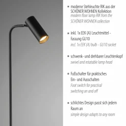 SCHÖNER WOHNEN LED-Stehleuchte 1flg schwarz