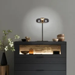 SCHÖNER WOHNEN LED-Tischleuchte 1flg grau