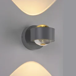 SCHÖNER WOHNEN LED-Wandleuchte 2flg silberfarben