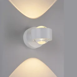 SCHÖNER WOHNEN LED-Wandleuchte 2flg weiß