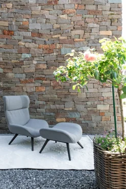 SCHÖNER WOHNEN Ohrensessel grauschwarz