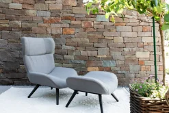 SCHÖNER WOHNEN Ohrensessel grauschwarz