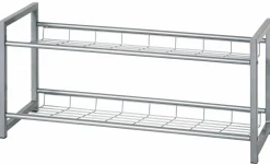 Schuhregal silberfarben