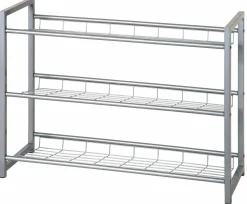 Schuhregal silberfarben