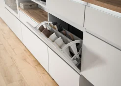 Schuhschrank braunsilberfarbenweiß