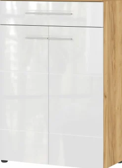 Schuhschrank braunweiß