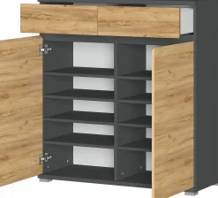 Schuhschrank graubraun