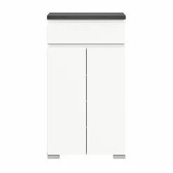 Schuhschrank grauweißsilberfarben