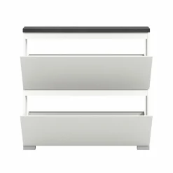 Schuhschrank grauweißsilberfarben