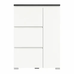 Schuhschrank grauweißsilberfarben