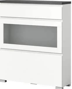 Schuhschrank grauweißsilberfarben