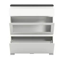 Schuhschrank grauweißsilberfarben