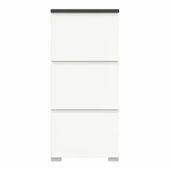 Schuhschrank grauweißsilberfarben