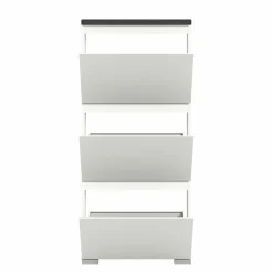 Schuhschrank grauweißsilberfarben