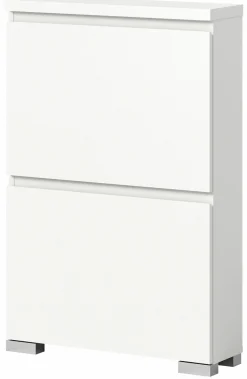 Schuhschrank weißsilberfarben