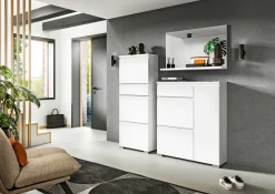 Schuhschrank weißsilberfarben