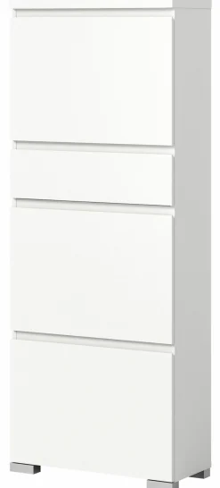 Schuhschrank weißsilberfarben