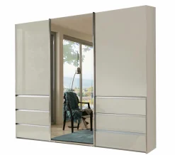 Schwebetüren-Funktionsschrank beige