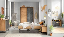 Schwebetürenschrank grau