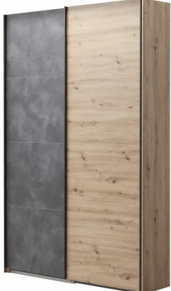 Schwebetürenschrank grau