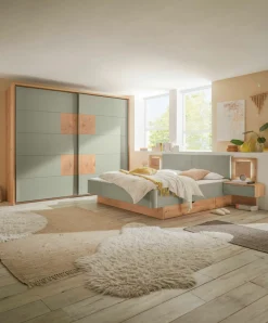 Schwebetürenschrank 2-trg. beigegrün