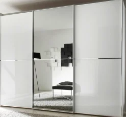 Schwebetürenschrank weiß