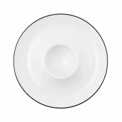 Seltmann Eierbecher mit Ablage schwarz